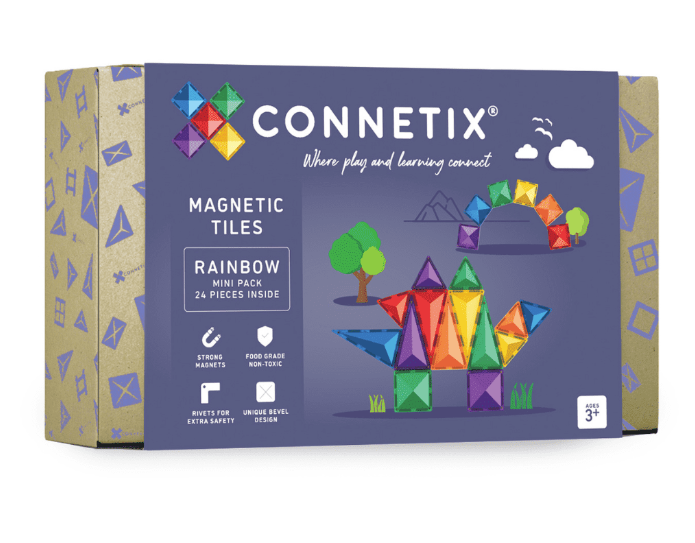Connetix Magnetic Tiles Rainbow Mini Pack 24pc