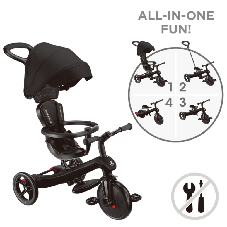 Globber Explorer 4 in 1 Trike Black