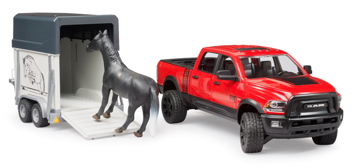 Bruder 02501 1/16 RAM Ute with Horse &amp; Trailer