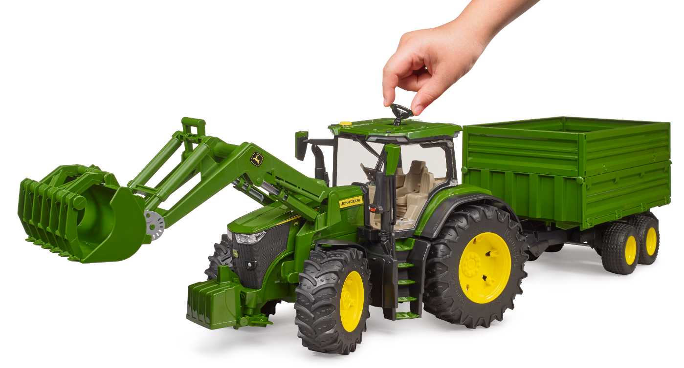 Bruder 03155 1/16  John Deere 7R 350 Tractor with Frontloader and Tipping Trailer