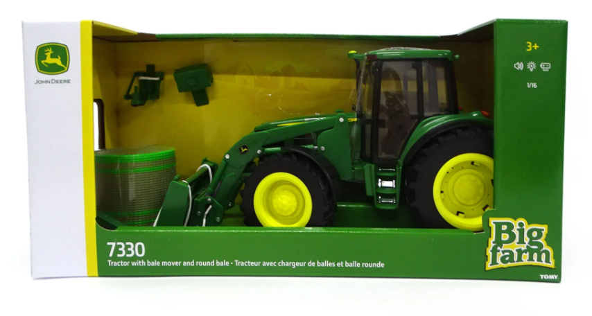 BIG FARM John Deere 7330 Tractor with Bale Loader
