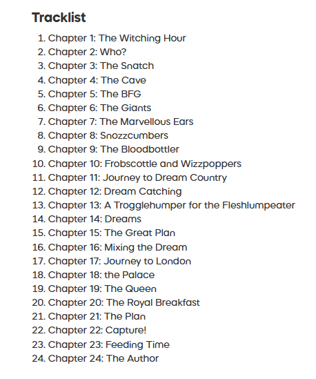 Tonies Audio Book - Roald Dahl - The BFG