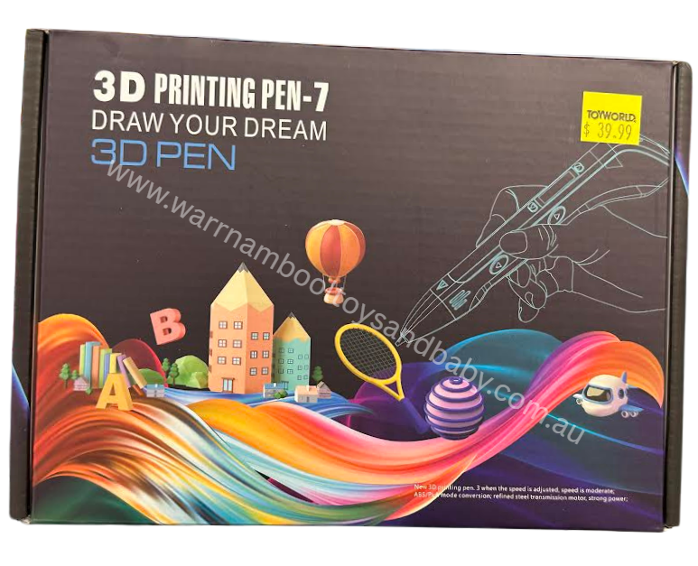 3D Printing Pen with Metal Gear Box Assorted Colours USB Charge