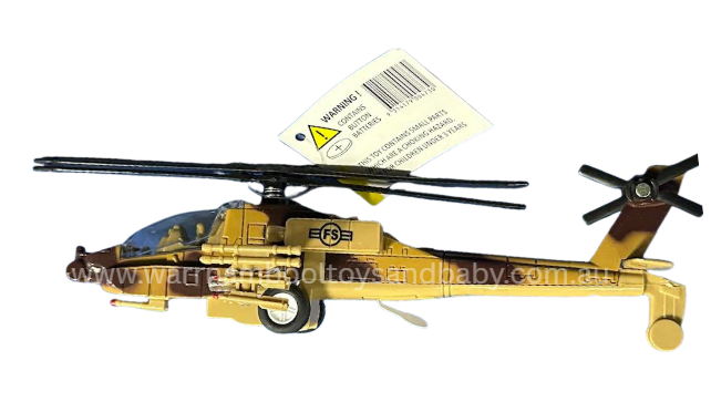 Military Assault Helicopter with Lights + Sound