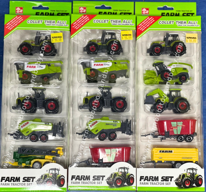 5pc Diecast Farm Vehicle Set Assorted