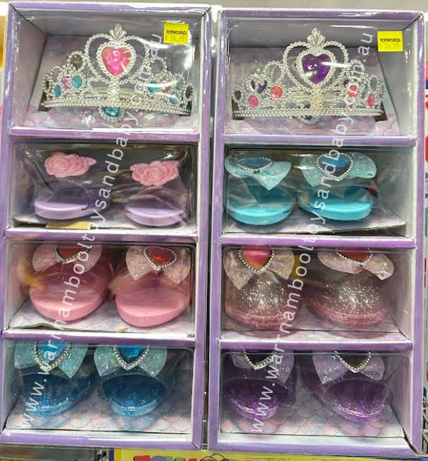 Dream Suit Theme Princess Set - Tiara & Jewellery with 3 pairs of Shoes