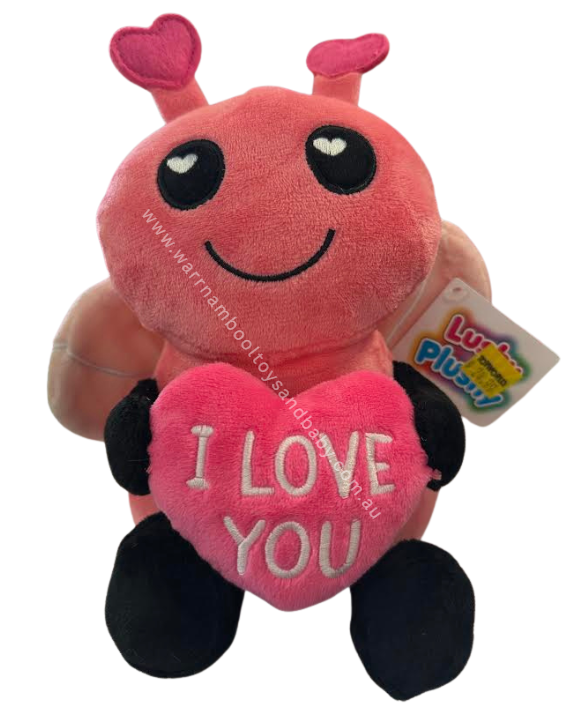 Lushy Plushy I Love You Pink Bee