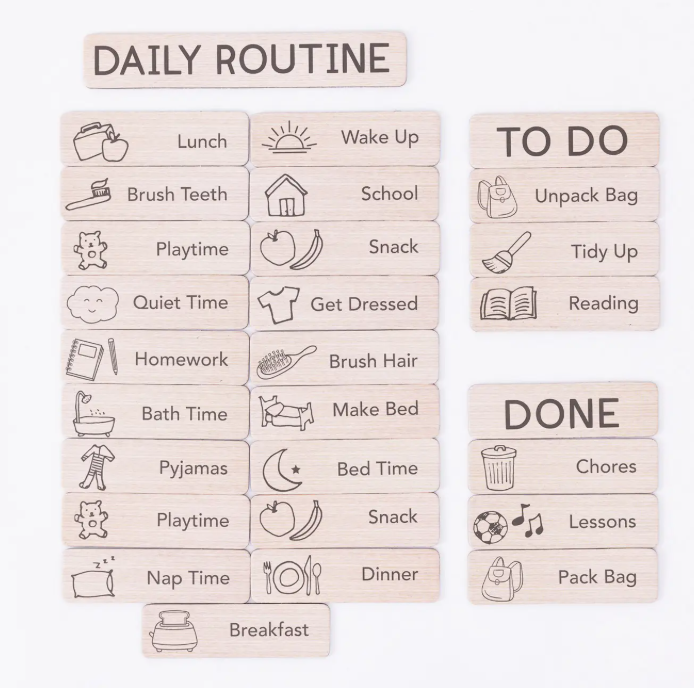 Kids By Splosh Daily Routine Magnet Set