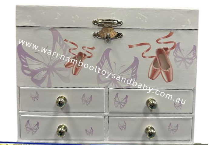 Jewellery Musical Box with Four Drawers