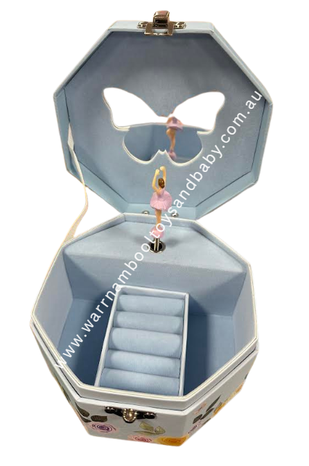 Champion Hexagonal Jewellery Music Box Ballerina