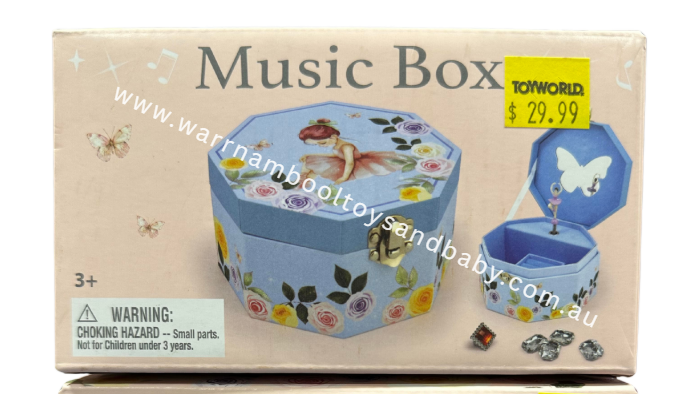 Champion Hexagonal Jewellery Music Box Ballerina