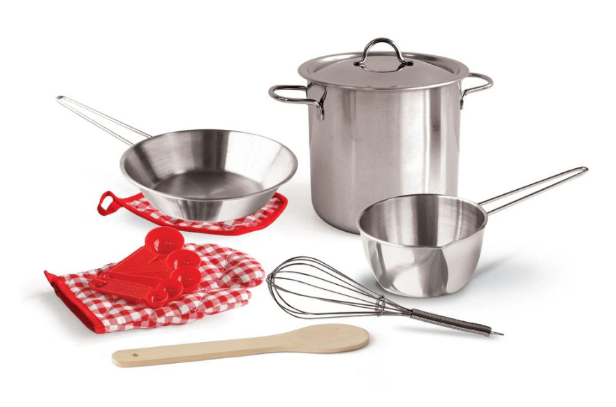 Champion Just For Chef 13pc Metal Cookware Play Set in Net Bag