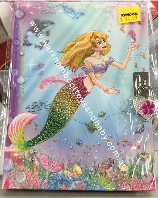 Diary With Lock Mermaid
