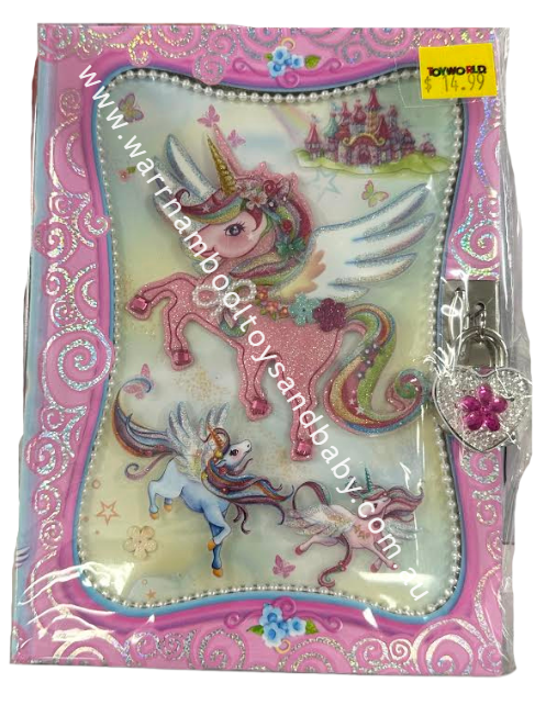 Diary With Lock Unicorn