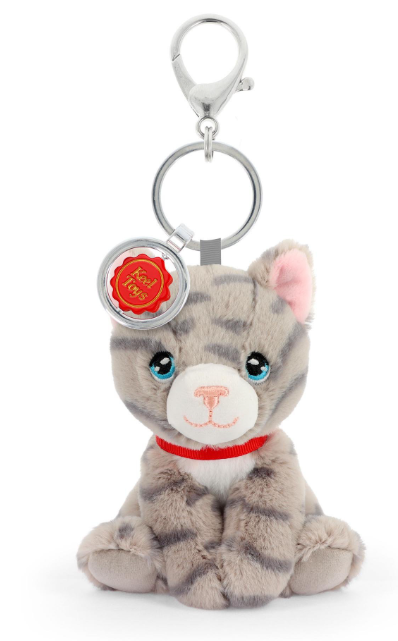 Keeleco Bag Charm Pet - Grey Cat