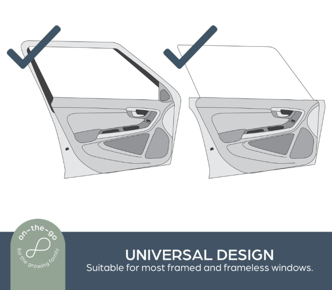 Dream Baby Fit Over Window Car Shade 2pk