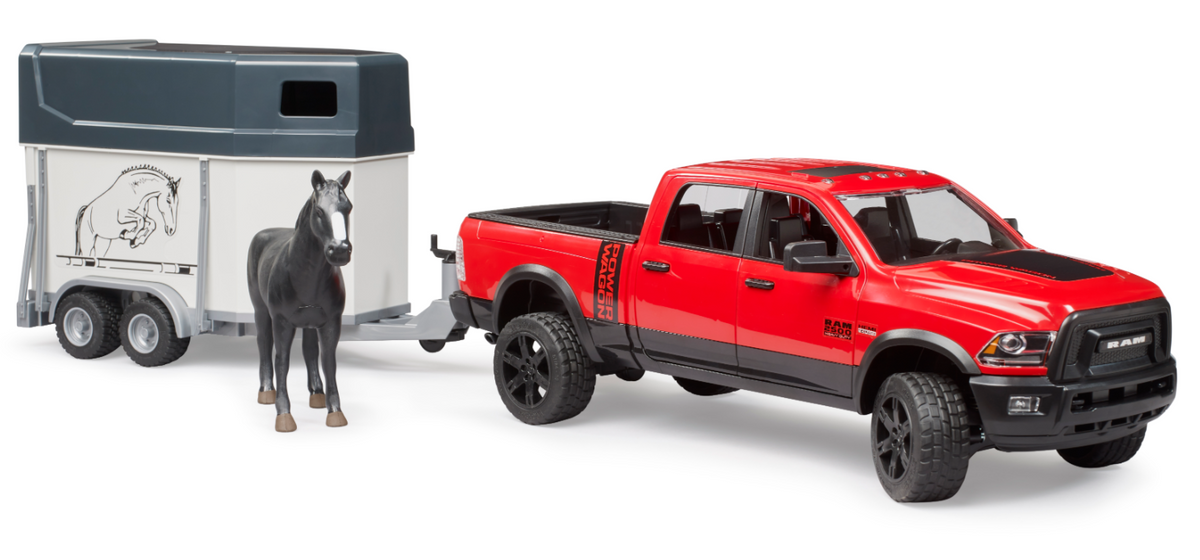Bruder 02501 1/16 RAM Ute with Horse &amp; Trailer