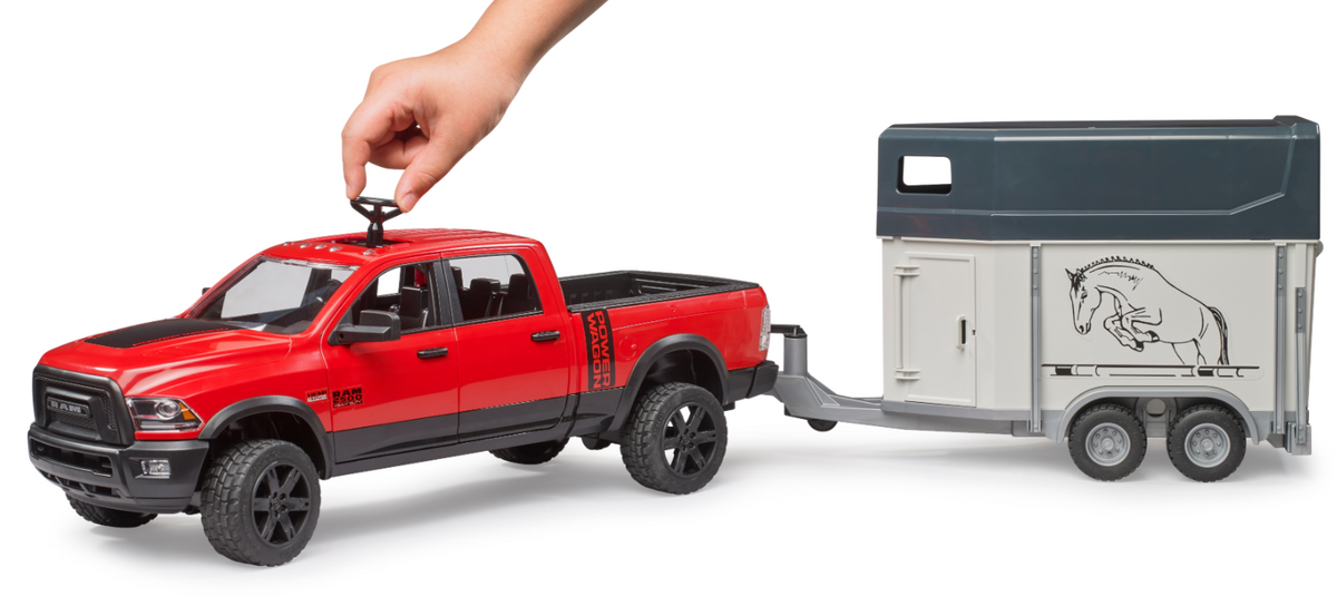 Bruder 02501 1/16 RAM Ute with Horse &amp; Trailer