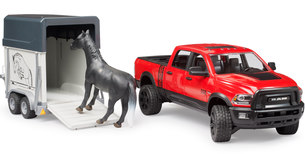 Bruder 02501 1/16 RAM Ute with Horse &amp; Trailer