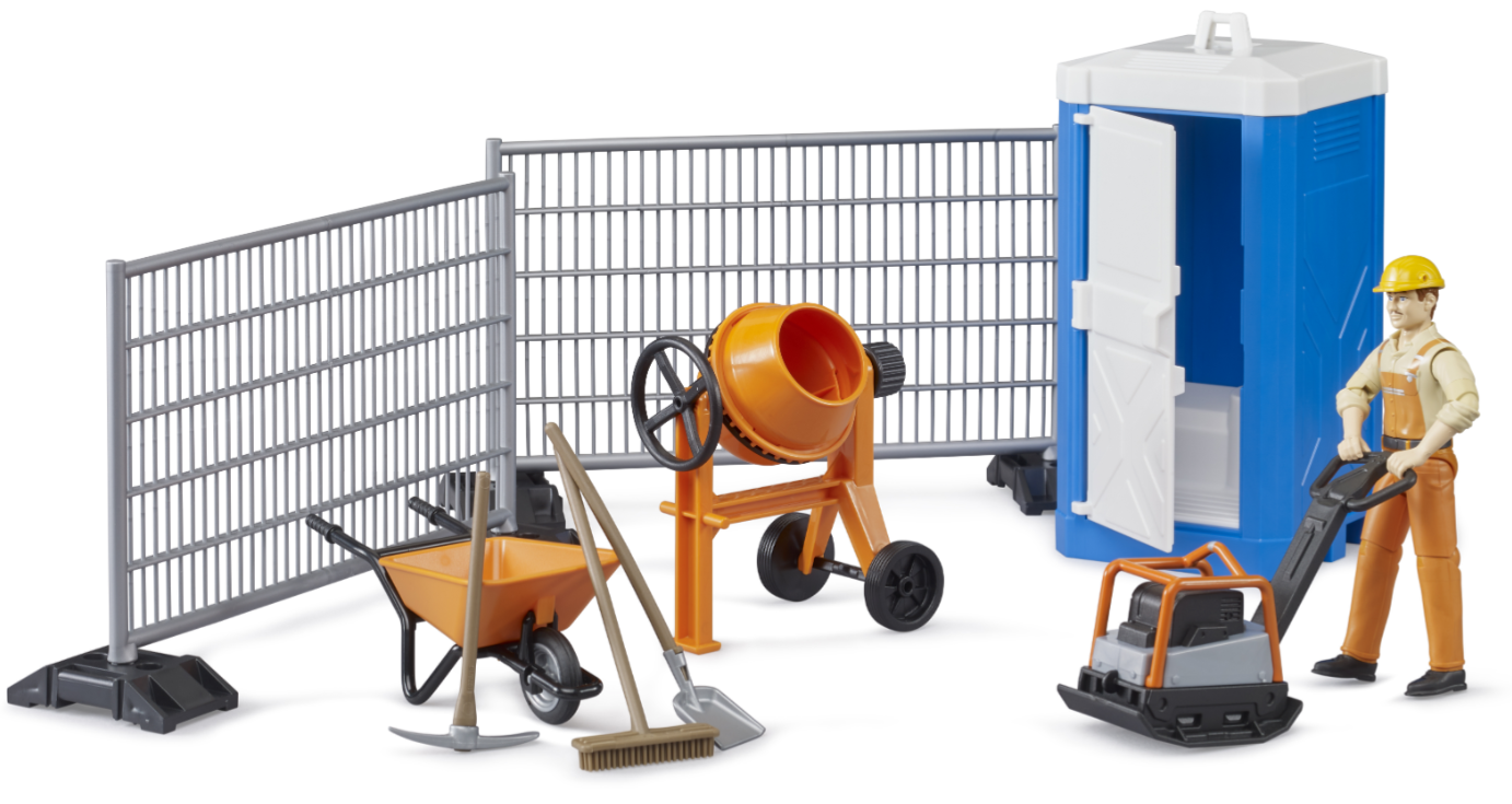 Bruder 62008 Construction Play Set with Worker