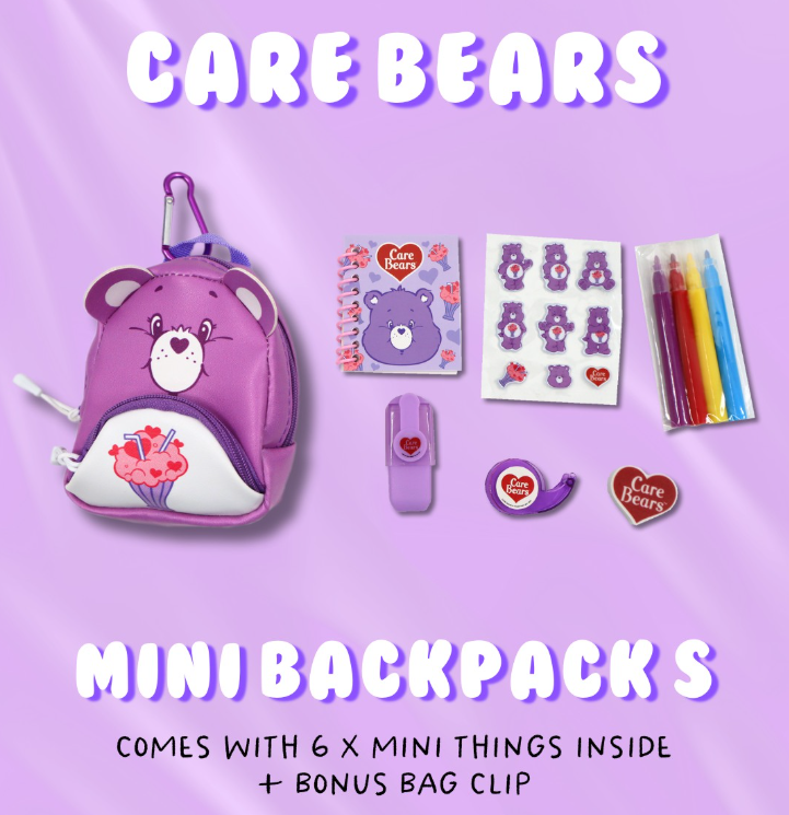 Care Bears Mini Backpack Surprise Asstd Characters Wave 3