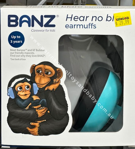Baby Banz Mini Earmuffs Lagoon Blue (Aqua) Age 3Months+