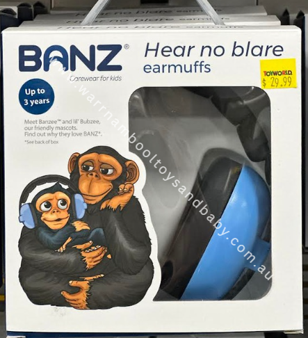 Baby Banz Child Earmuffs Bright Blue Age 2-10years