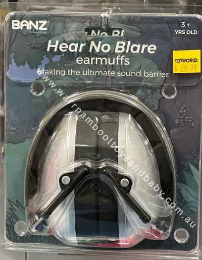 Baby Banz Child Earmuffs Silver Age 2-10Yr