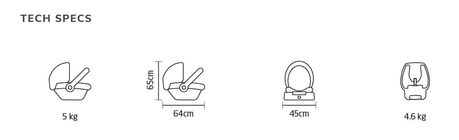 Maxi Cosi Mico 12 Pro LX Non Isofix Carrier - Onyx - INSTORE ONLY