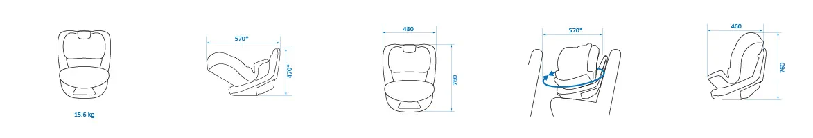 Maxi Cosi Raia 360 LX - Onyx Convertible Car Seat 0-4 Years - INSTORE ONLY
