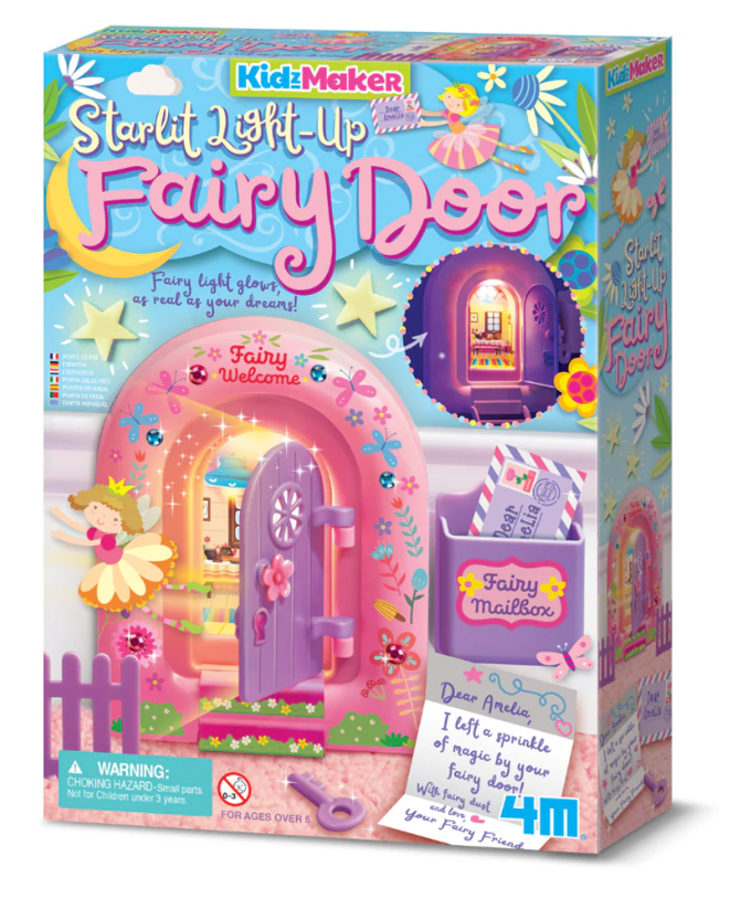 4M KidzMaker Starlit Light Up Fairy Door Kit - Req 2 AAA Batteries