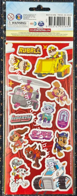 Bubble Stickers Paw Patrol