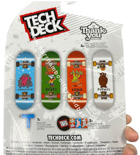 Tech Deck 4 Pack Multipack - Thank You