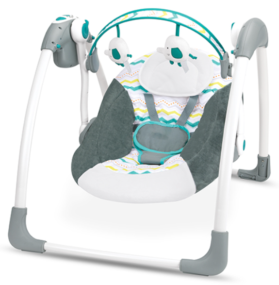 Love N Care Portable Swing Green Req 4 x C Batteries or Power Adaptor
