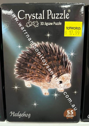 Crystal Puzzle 3D Jigsaw HEDGEHOG 55 Pieces
