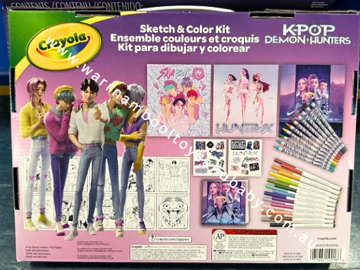 Crayola K-pop Demon Hunters Sketch &amp; Colour Kit