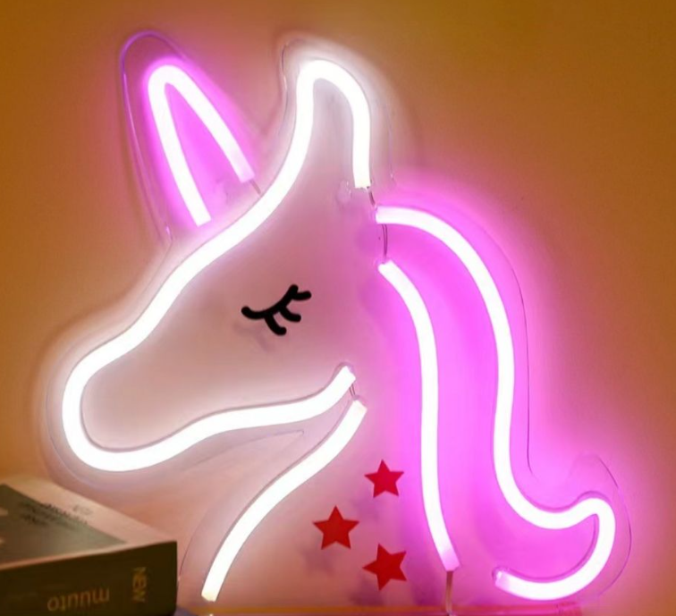 Neon Light Pink / White UNICORN