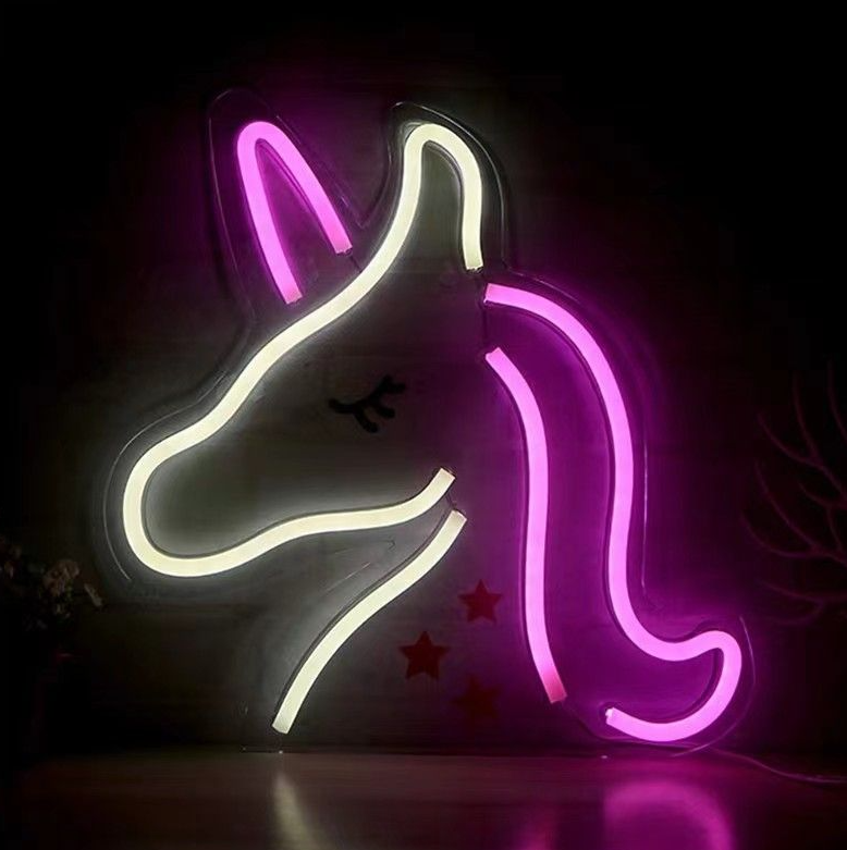 Neon Light Pink / White UNICORN