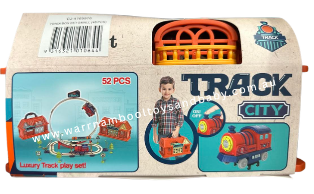 TRACK CITY Railway Train Play Set 48pcs Req 2 AAA Batteries