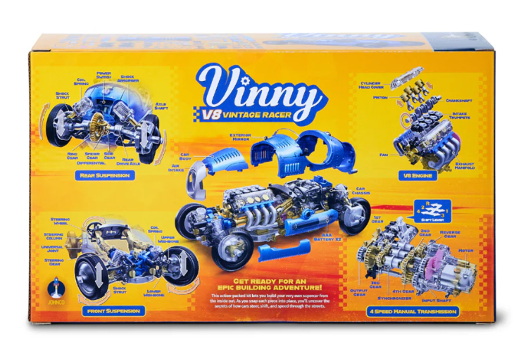 Johnco Vinny V8 Vintage Racer req 2 x AAA batteries