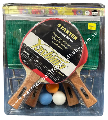 Table Tennis Deluxe Set with 4 bats & 4 balls