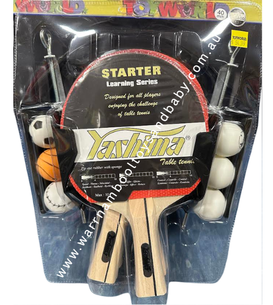 Table Tennis Deluxe Set with 4 bats &amp; 6 balls and hanger
