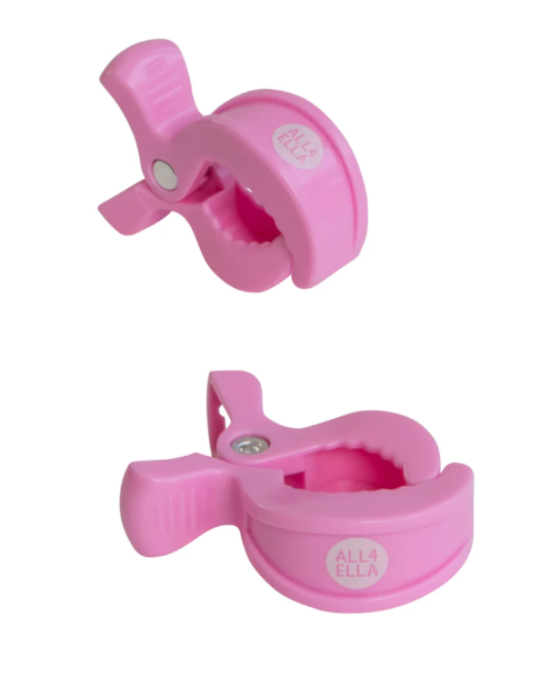All4Ella Pram Pegs 2pk Pastel Pink