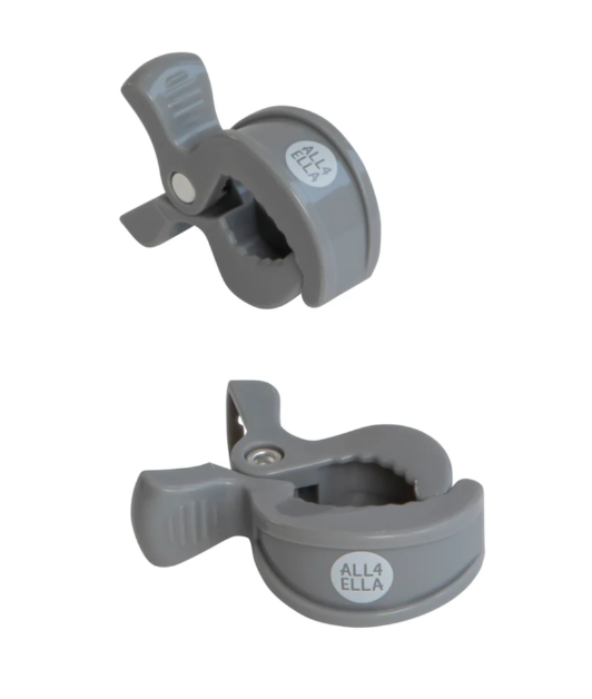 All4Ella Pram Pegs 2Pk Grey