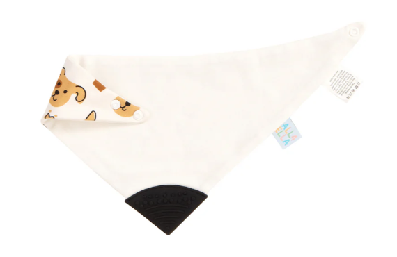 All4Ella Reversible Silicone Teether Bib - PUPPIES