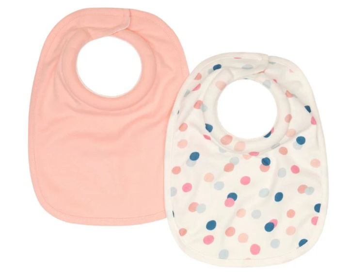 All4Ella Roll Neck Bib 2pk Confetti