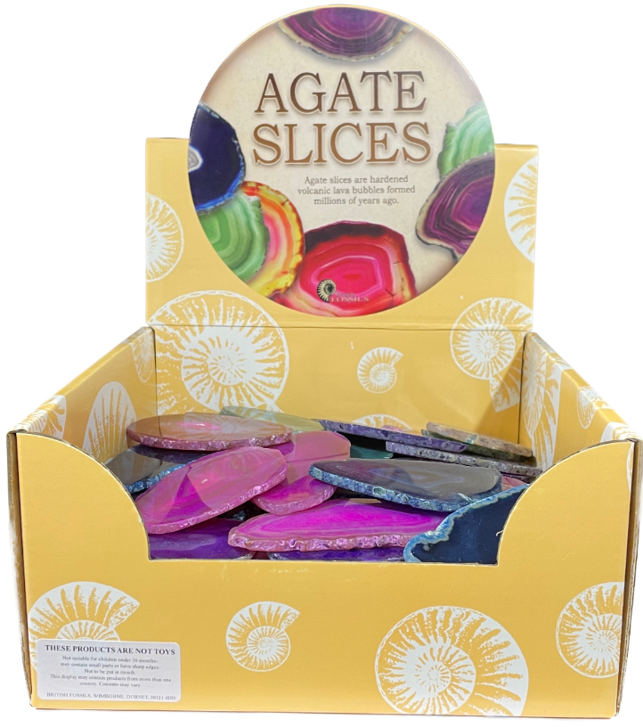 Science and Nature - Agate Slices Assorted Colours