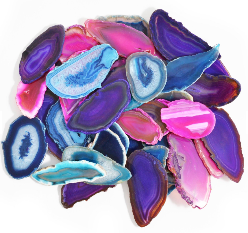 Science and Nature - Agate Slices Assorted Colours