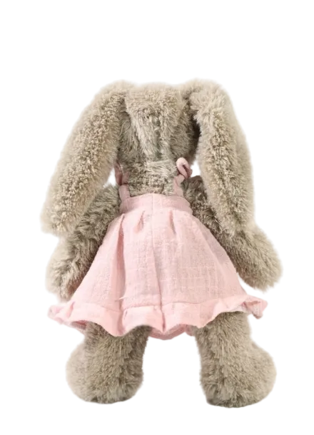 Cotton Candy 30cm Brown Bunny in Pink Dress