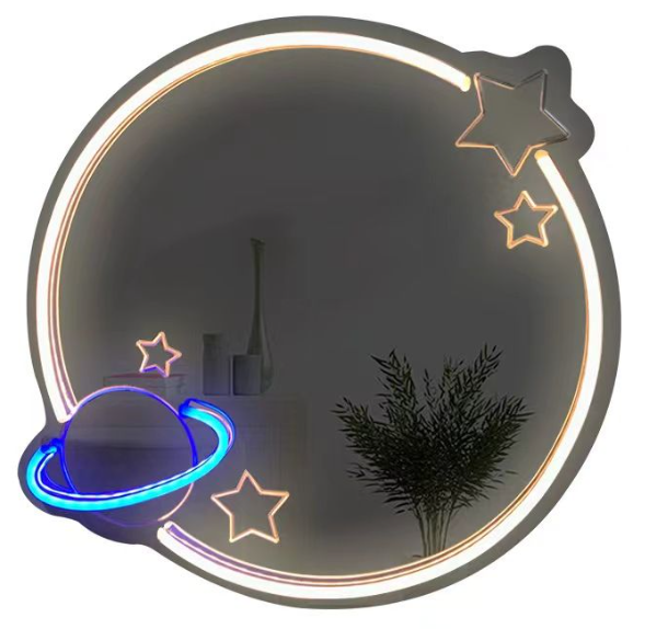 LED Neon Mirror Wall Sign STARS
